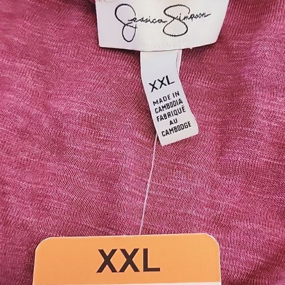 NWT JESSICA SIMPSON SHIRT DRESS IN "RASPBERRY" SZ. XXS - Picture 4 of 6